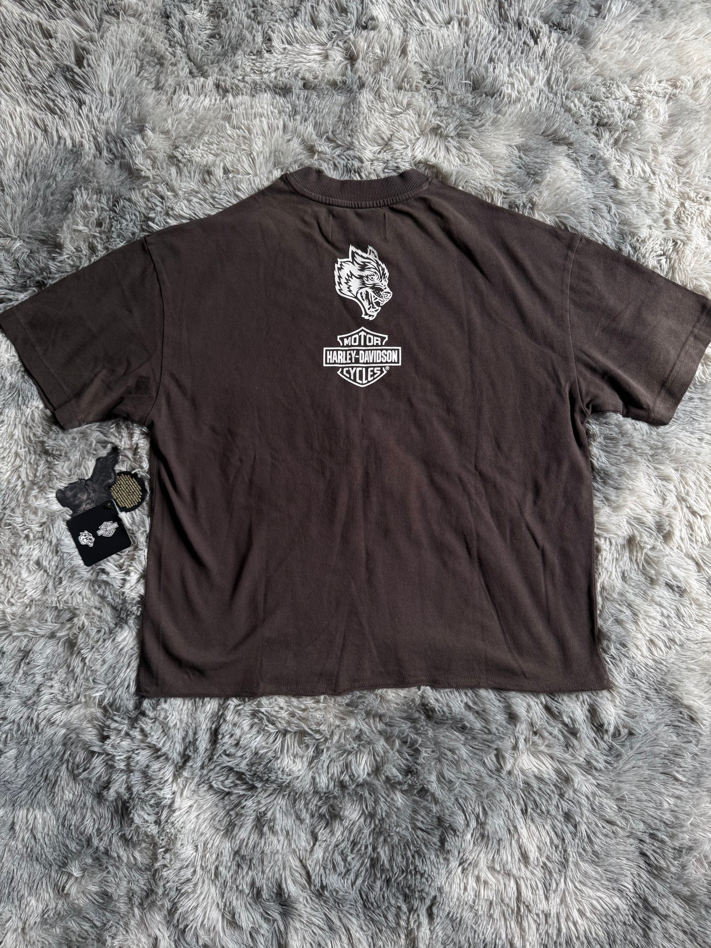 Harley "Premium Vintage" Oversized Tee in Brown