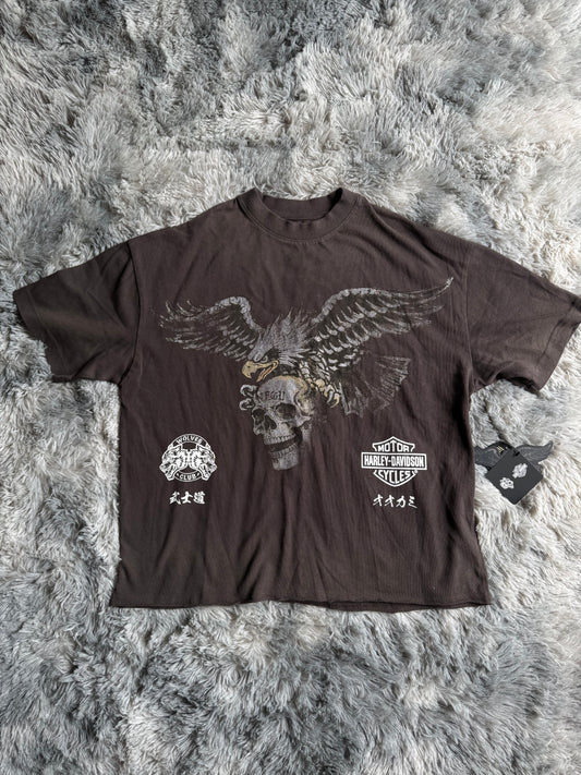 Harley "Premium Vintage" Oversized Tee in Brown