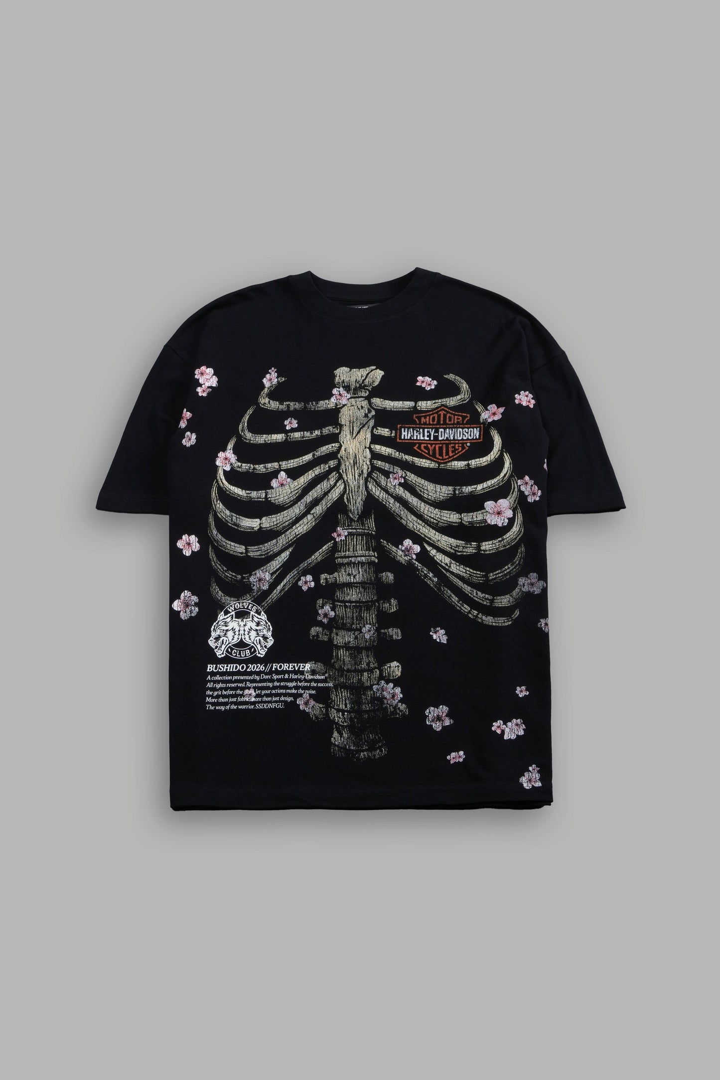 Mori Blossom Premium Tee in Black