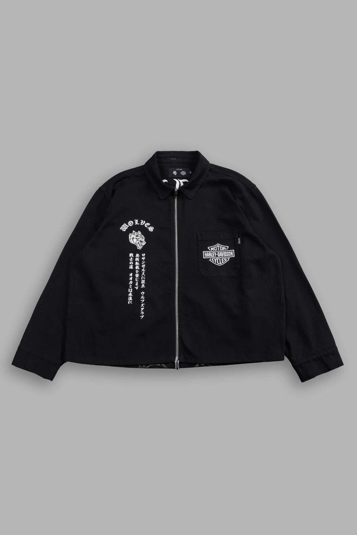 H-D Wolves Inferno Ls Vince Shirt in Black