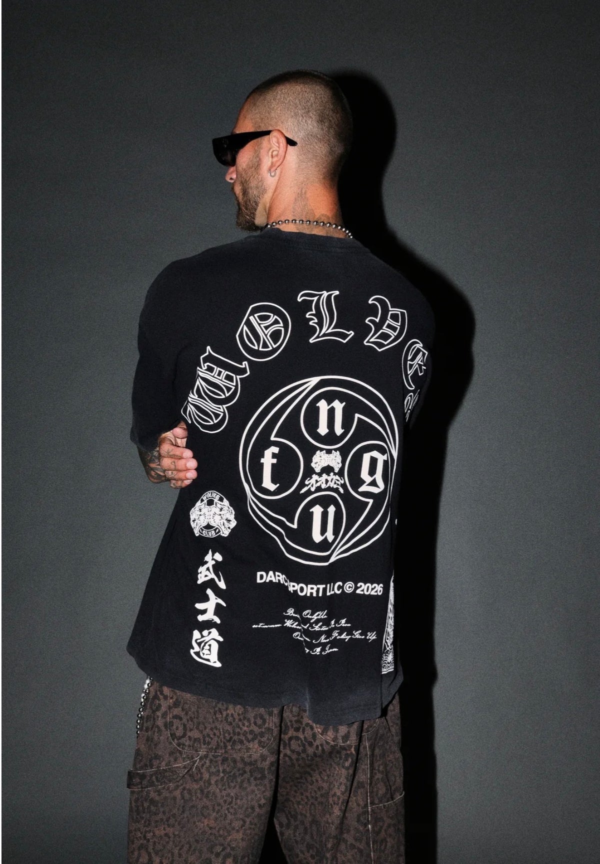 Kazoku Okami Premium Oversized Tee in Black
