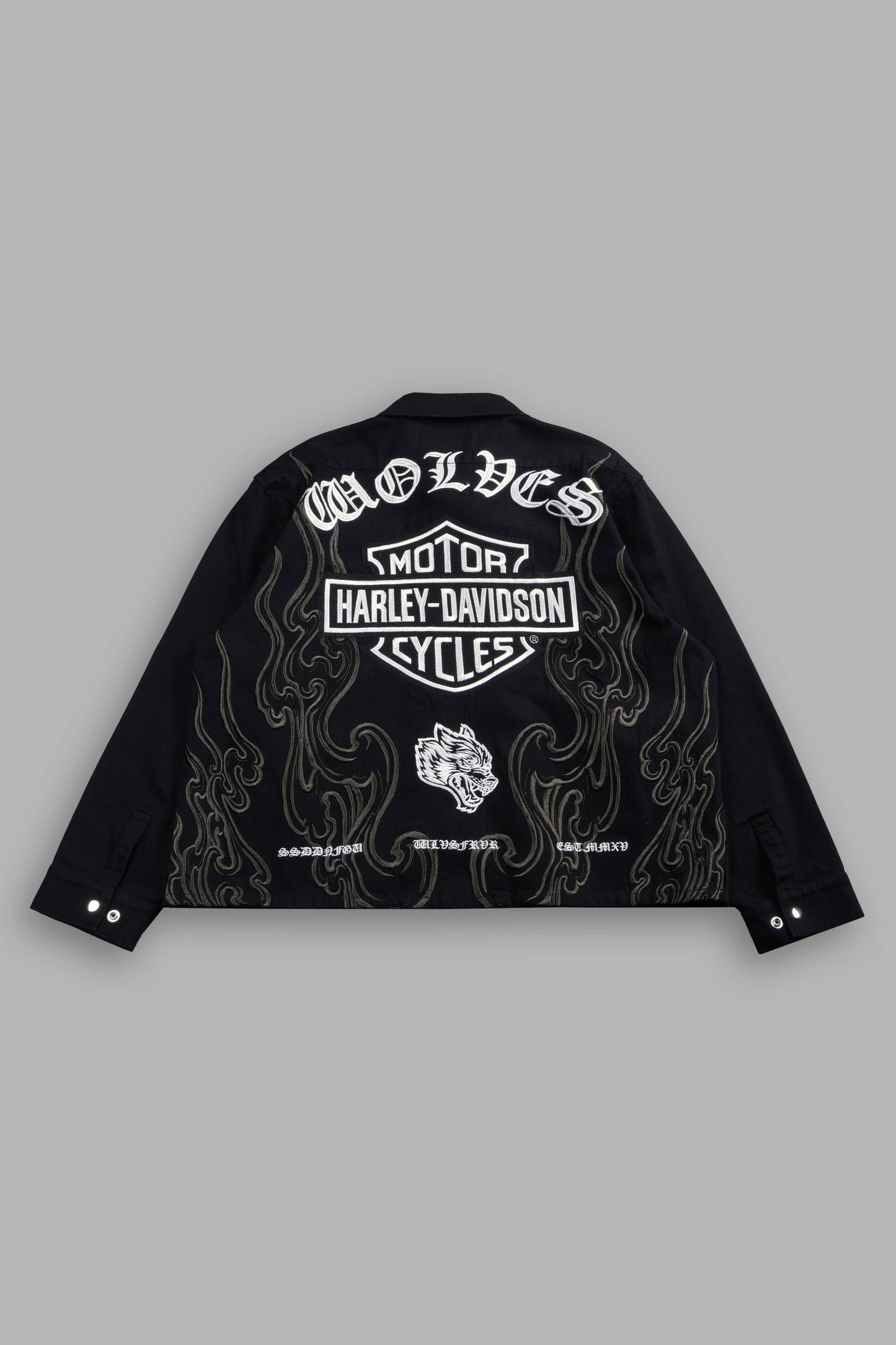 H-D Wolves Inferno Ls Vince Shirt in Black