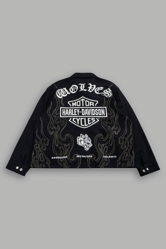 H-D Wolves Inferno Ls Vince Shirt in Black