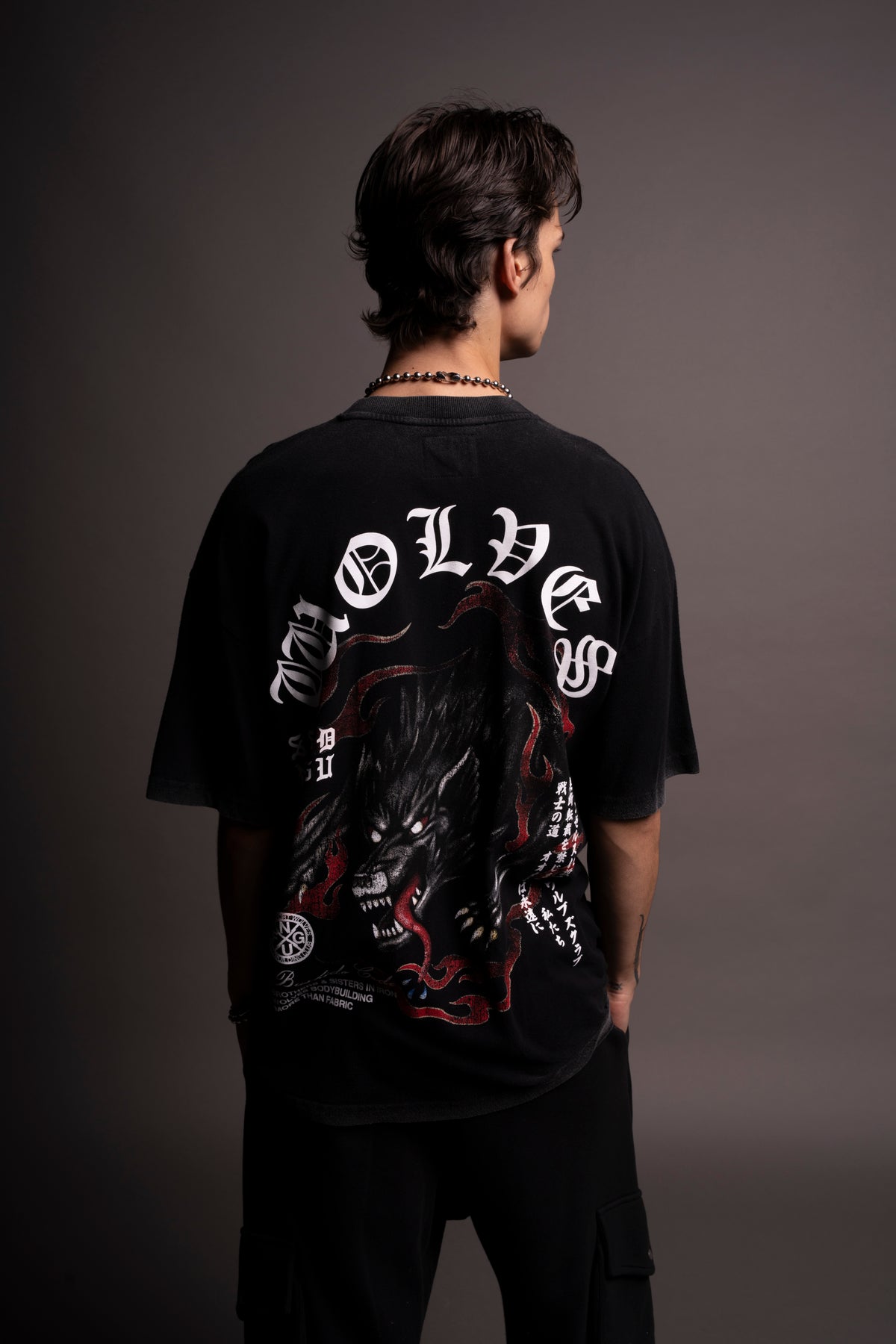 Through The Fire "Premium Vintage" Oversized Tee in Black